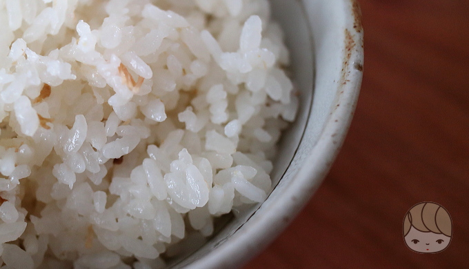 シャケとお米の割合（グレーリング飯）